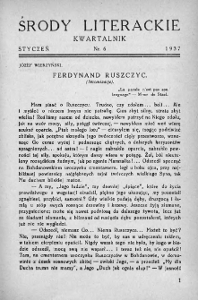 Środy Literackie. 1937, nr 6