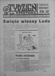 Tydzień Robotnika 28 marzec R. 5. 1937 nr 14