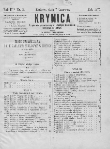 Krynica : tygodnik poświęcony ojczystym zakładom zdrojowo-kąpielowym. 1875, nr 2
