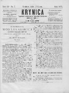 Krynica : tygodnik poświęcony ojczystym zakładom zdrojowo-kąpielowym. 1875, nr 7