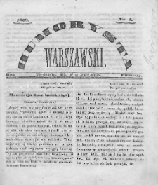 Humorysta Warszawski. 1839. Rok I, nr 4