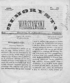 Humorysta Warszawski. 1839. Rok I, nr 11