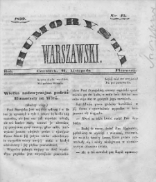 Humorysta Warszawski. 1839. Rok I, nr 15