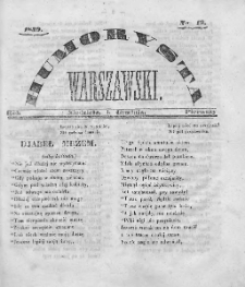 Humorysta Warszawski. 1839. Rok I, nr 18