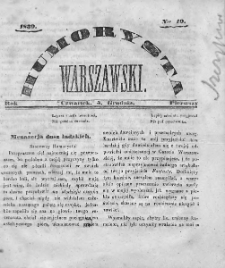 Humorysta Warszawski. 1839. Rok I, nr 19