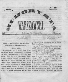 Humorysta Warszawski. 1839. Rok I, nr 20