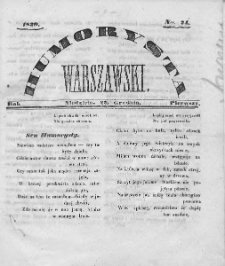 Humorysta Warszawski. 1839. Rok I, nr 24