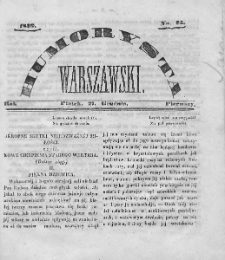 Humorysta Warszawski. 1839. Rok I, nr 25