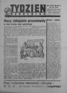 Tydzień Robotnika 23 maj R. 5. 1937 nr 22