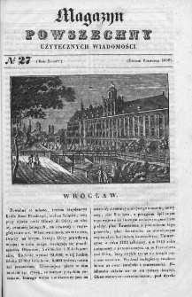 Magazyn Powszechny : dziennik użytecznych wiadomości. 1839, nr 27