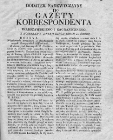 Dodatek nadzwyczajny do Gazety Korrespondenta Warszawskiego i Zagranicznego. 2 lipca 1828