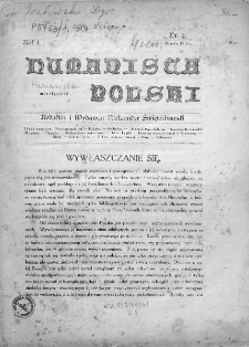 Humanista Polski. 1913. Nr 1