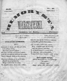Humorysta Warszawski. 1840. Rok I, nr 48