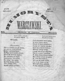 Humorysta Warszawski. 1840. Rok I, nr 78
