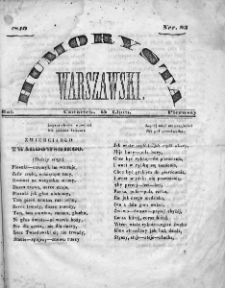Humorysta Warszawski. 1840. Rok I, nr 83