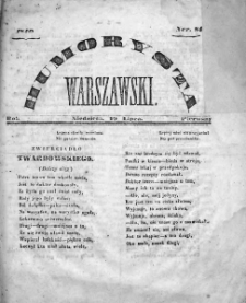 Humorysta Warszawski. 1840. Rok I, nr 84