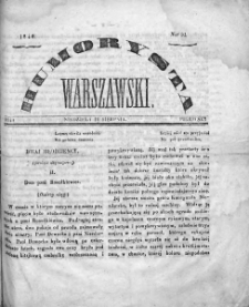 Humorysta Warszawski. 1840. Rok I, nr 92