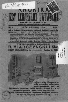 Kronika Izby Lekarskiej Lwowskiej : organ urzędowy Izby. 1929. Nr 2