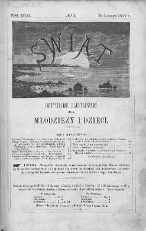 Świat : dwutygodnik illustrowany dla młodzieży i dzieci. 1877. Nr 3