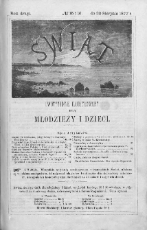 Świat : dwutygodnik illustrowany dla młodzieży i dzieci. 1877. Nr 15-16