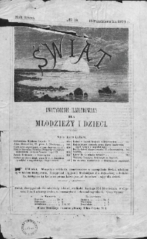 Świat : dwutygodnik illustrowany dla młodzieży i dzieci. 1878. Nr 19