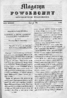 Magazyn Powszechny : dziennik użytecznych wiadomości. 1840, nr 3