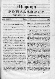 Magazyn Powszechny : dziennik użytecznych wiadomości. 1840, nr 8