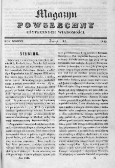 Magazyn Powszechny : dziennik użytecznych wiadomości. 1840, nr 11