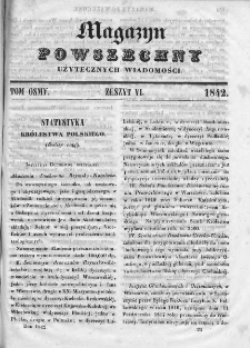 Magazyn Powszechny : dziennik użytecznych wiadomości. 1842, nr 6