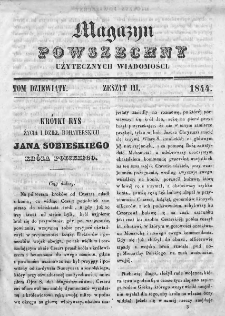 Magazyn Powszechny : dziennik użytecznych wiadomości. 1844, nr 3