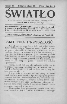 Światło : pismo poświęcone nauce i rozrywce. 1911. T.II. Nr 5