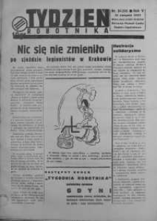 Tydzień Robotnika 15 sierpień R. 5. 1937 nr 34