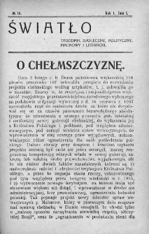 Światło : tygodnik społeczny, polityczny, naukowy i literacki. 1912. Nr 10