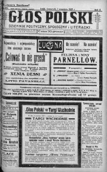 Głos Polski : dziennik polityczny, społeczny i literacki 1 wrzesień 1927 nr 239