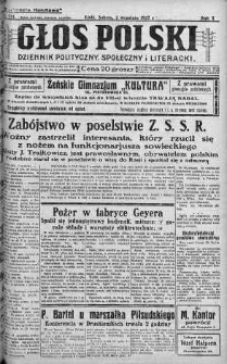 Głos Polski : dziennik polityczny, społeczny i literacki 3 wrzesień 1927 nr 241