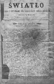 Światło : pismo z obrazkami dla katolickich rodzin polskich. Rok XI. 1897, nr 1
