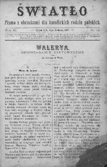 Światło : pismo z obrazkami dla katolickich rodzin polskich. Rok XI. 1897, nr 14