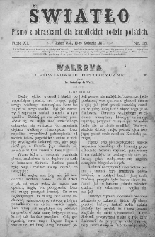 Światło : pismo z obrazkami dla katolickich rodzin polskich. Rok XI. 1897, nr 15