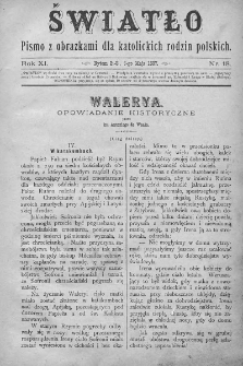 Światło : pismo z obrazkami dla katolickich rodzin polskich. Rok XI. 1897, nr 18