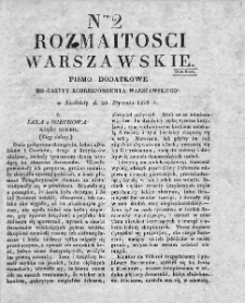 Rozmaitości Warszawskie : pismo dodatkowe do Gazety Korrespondenta Warszawskiego. 1828. Nr 2