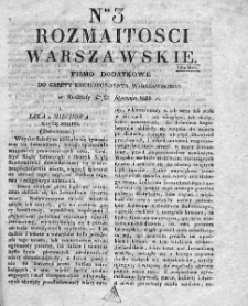Rozmaitości Warszawskie : pismo dodatkowe do Gazety Korrespondenta Warszawskiego. 1828. Nr 3
