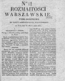 Rozmaitości Warszawskie : pismo dodatkowe do Gazety Korrespondenta Warszawskiego. 1828. Nr 11