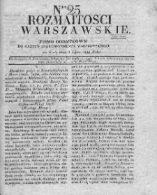 Rozmaitości Warszawskie : pismo dodatkowe do Gazety Korrespondenta Warszawskiego. 1828. Nr 25
