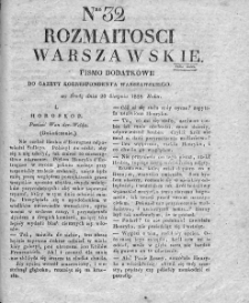 Rozmaitości Warszawskie : pismo dodatkowe do Gazety Korrespondenta Warszawskiego. 1828. Nr 32