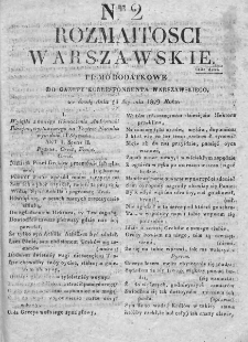 Rozmaitości Warszawskie : pismo dodatkowe do Gazety Korrespondenta Warszawskiego. 1829. Nr 2