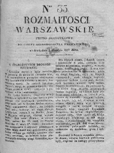 Rozmaitości Warszawskie : pismo dodatkowe do Gazety Korrespondenta Warszawskiego. 1829. Nr 35