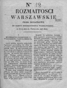 Rozmaitości Warszawskie : pismo dodatkowe do Gazety Korrespondenta Warszawskiego. 1829. Nr 42