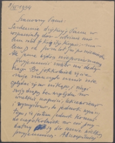 [List Stanisława Ignacego Witkiewicza do Pawła Hulki Laskowskiego z dnia 8 VI 1934]