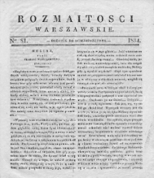Rozmaitości Warszawskie : pismo dodatkowe do Gazety Korrespondenta Warszawskiego. 1834. Nr 81