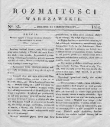 Rozmaitości Warszawskie : pismo dodatkowe do Gazety Korrespondenta Warszawskiego. 1834. Nr 85